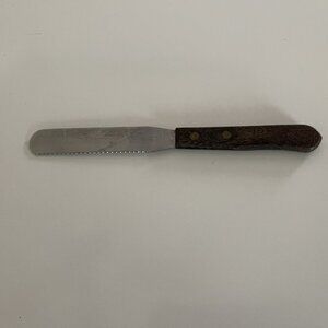 Frontier Forge Spreader Knife Serrated Cheese Icing Spatula Stainless Wood Japan